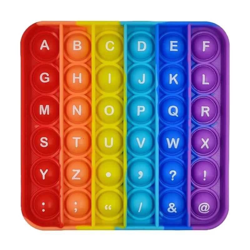 Rainbow Fidget Pop - Letters