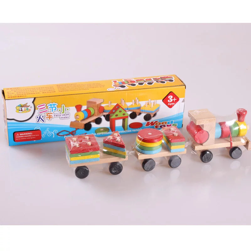 Wooden Train Building Blocks