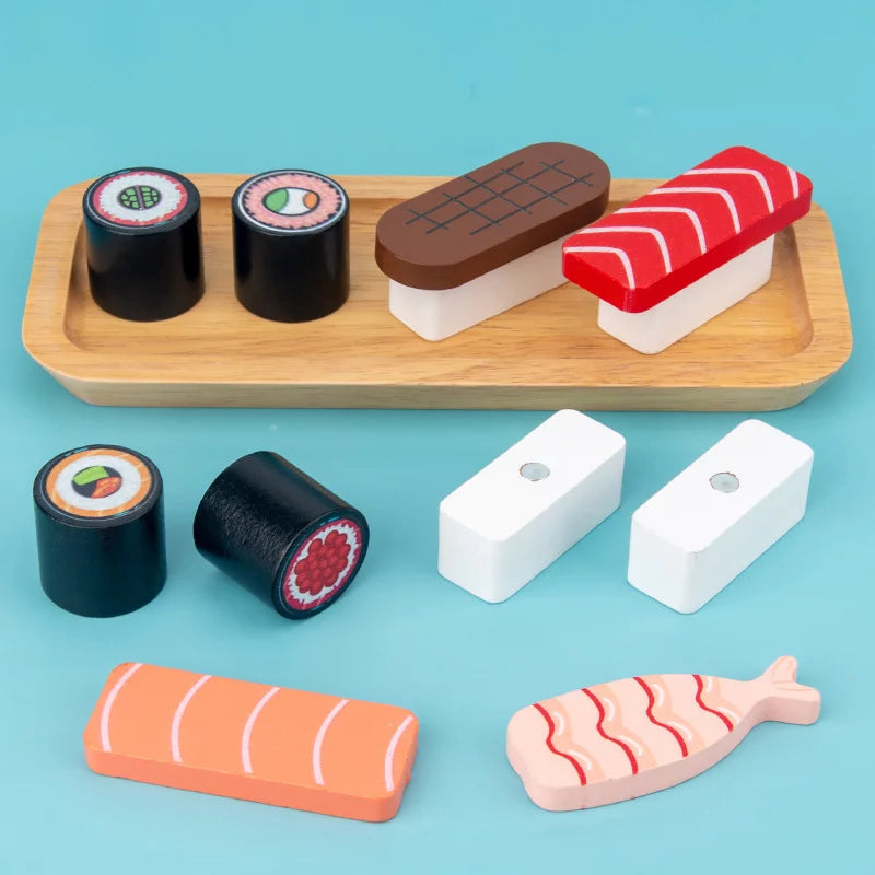 Magnetic Sushi Pretend-Play Set | Montessori Fine Motor Sensory Toy for Toddlers