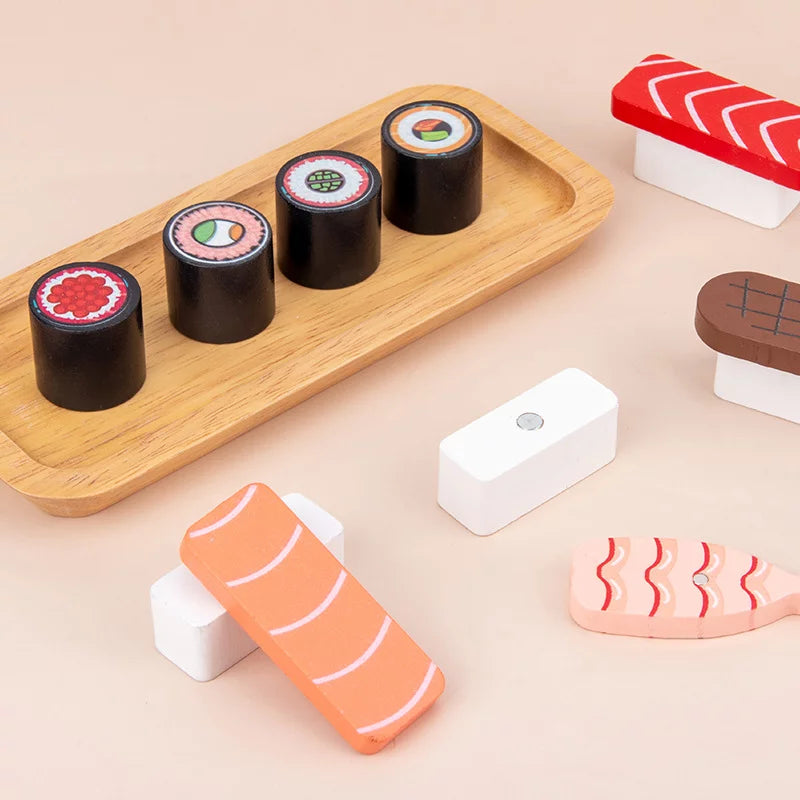 Magnetic Sushi Pretend-Play Set | Montessori Fine Motor Sensory Toy for Toddlers